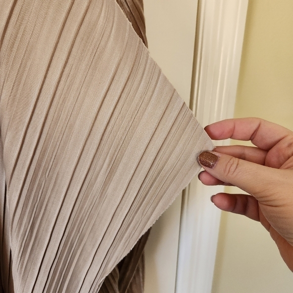 Chico's Tan Pleated Jacket - Picture 8 of 9